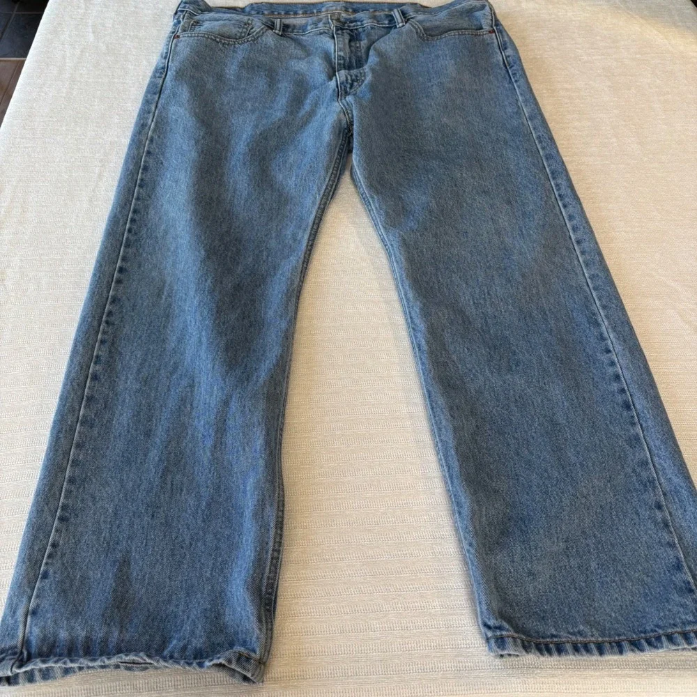 Levis 505 Regular Fit Straight Leg Blue Denim Jeans Mens 42x30 00505-4834